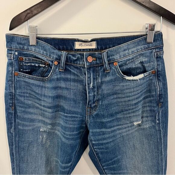 Madewell The High-Rise Slim Crop Boyjean: Knee-Rip Edition size 27 - Picture 7 of 15